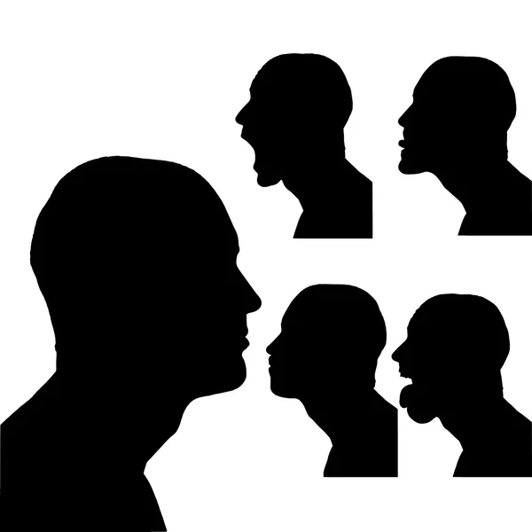 Vector silhouettes man. — Stock Vector