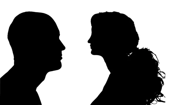 Vector silhouettes man and woman. — Stock Vector