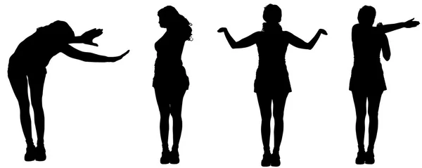 Silhouette vectorielle d'une femme . — Image vectorielle