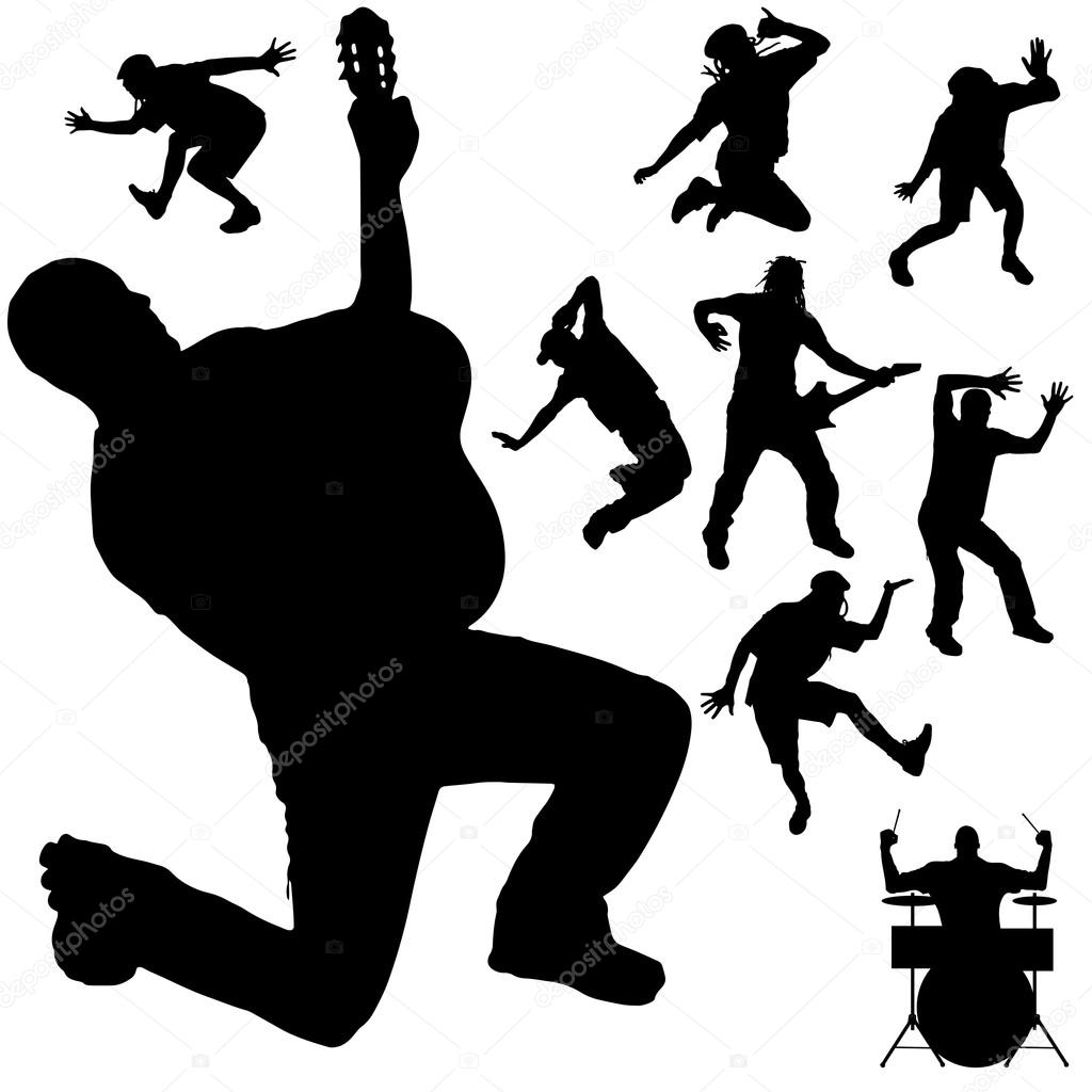 Vector silhouette of the band.