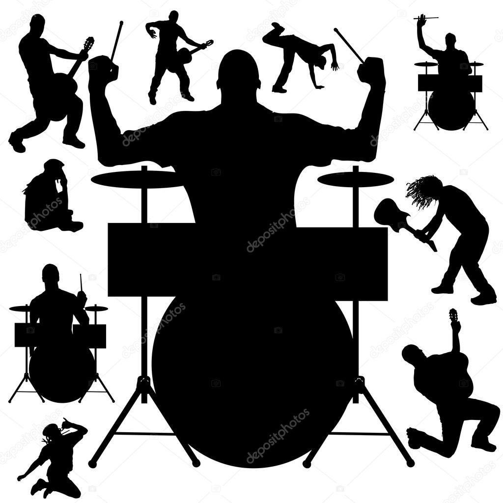 Vector silhouette of the band.