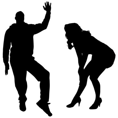 insanların siluet vektör.