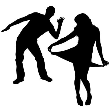 insanların siluet vektör.