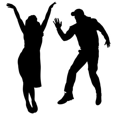 insanların siluet vektör.