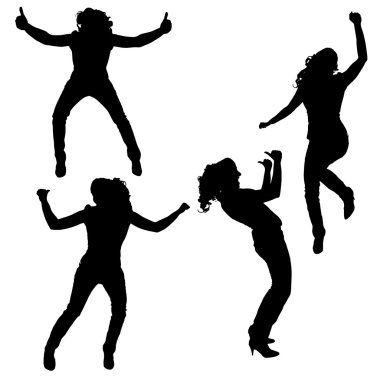 kadının Vector silhouettes.
