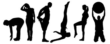 bir insan siluet vektör.