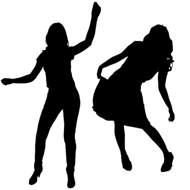 insanların siluet vektör.