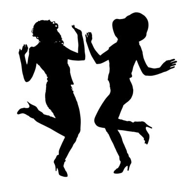 insanların siluet vektör.