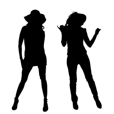 bir kadının siluet vektör.