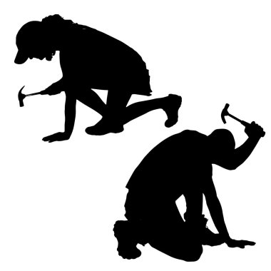 bir insan siluet vektör.