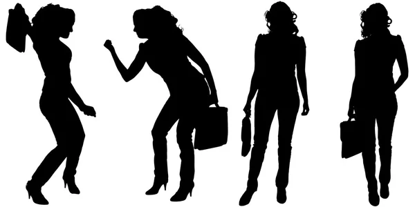 Silhouette vectorielle de femme d'affaires . — Image vectorielle