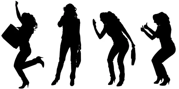 Silhouette vectorielle de femme d'affaires . — Image vectorielle