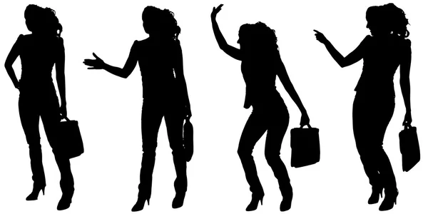 Silhouette vectorielle de femme d'affaires . — Image vectorielle