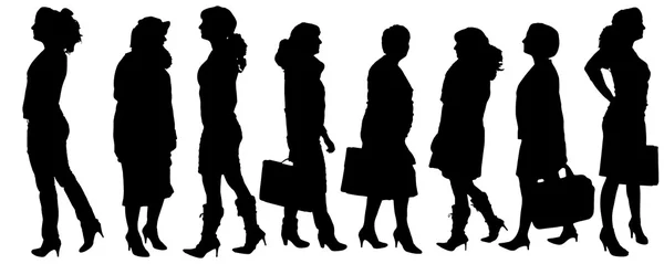 Silhouette vectorielle d'une femme d'affaires . — Image vectorielle