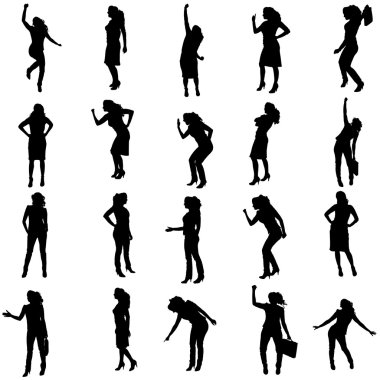 kadın silüeti vektör.