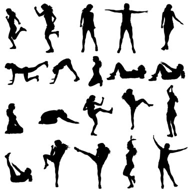 bir insan siluet vektör.