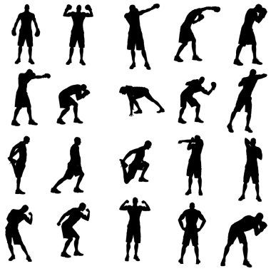 bir insan siluet vektör.