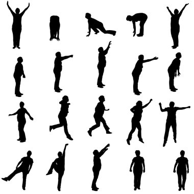 bir kadının siluet vektör.