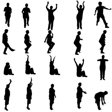 bir kadının siluet vektör.