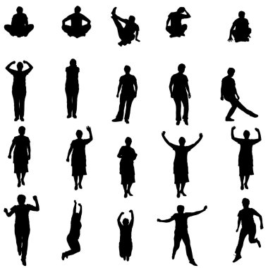 bir kadının siluet vektör.