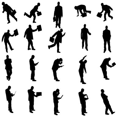 farklı insanların Vector silhouettes.
