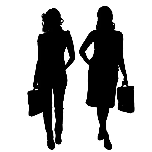 Silhouette vettoriali di donna d'affari . — Vettoriale Stock