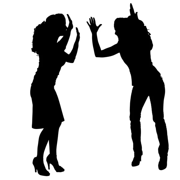 Silhouettes vectorielles de femme d'affaires . — Image vectorielle