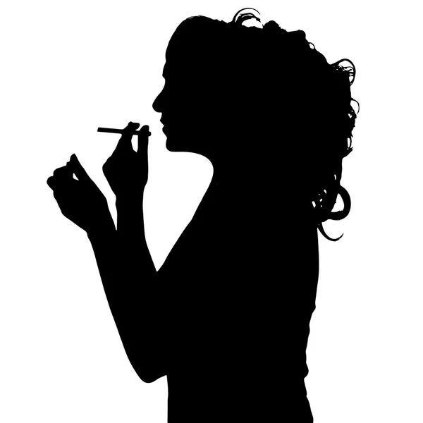 Vector silhouetten vrouw. — Stockvector