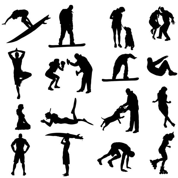 Silhouette vectorielle du sport . — Image vectorielle