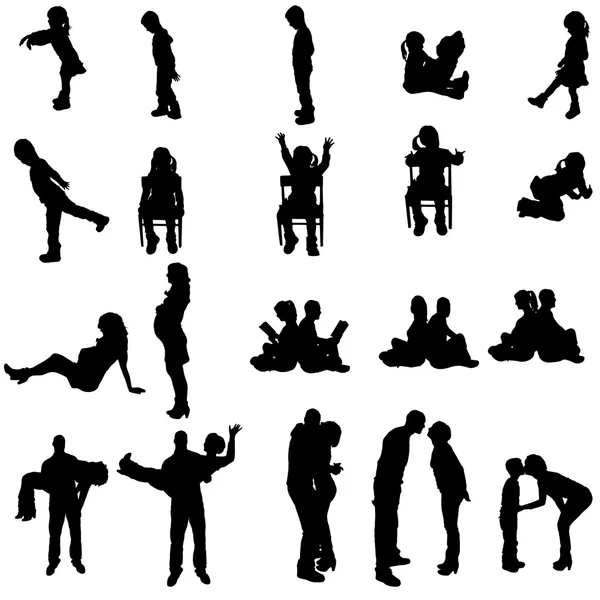 Silhouette vectorielle des personnes . — Image vectorielle