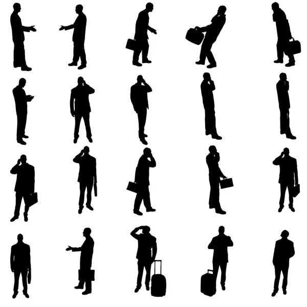 Silhouette vectorielle des hommes d'affaires . — Image vectorielle