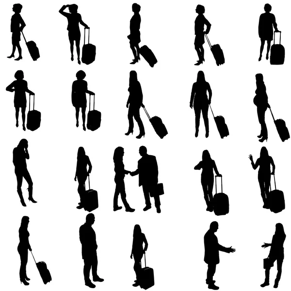 Silhouette vectorielle des hommes d'affaires . — Image vectorielle