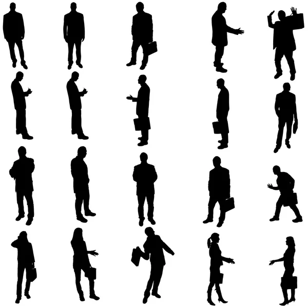 Silhouette vectorielle des hommes d'affaires . — Image vectorielle