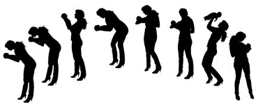 bir kadının siluet vektör.