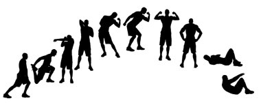 bir insan siluet vektör.