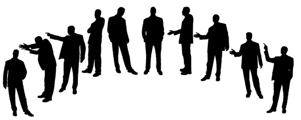 Silhouette vectorielle de l'homme d'affaires . — Image vectorielle