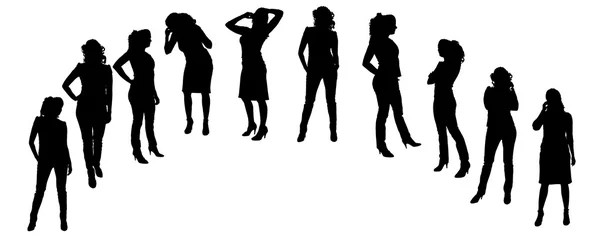 Silhouette vectorielle de femme d'affaires . — Image vectorielle