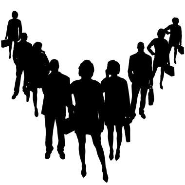 iş adamları Vector silhouettes.