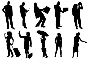 iş adamları Vector silhouettes.