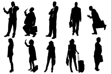iş adamları Vector silhouettes.