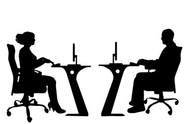 iş adamları Vector silhouettes.