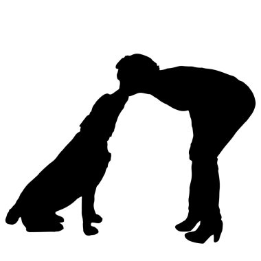 kadın silüeti vektör.