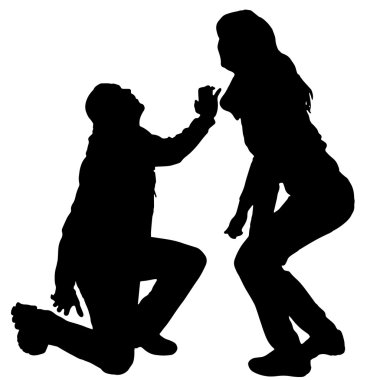 insanların siluet vektör.