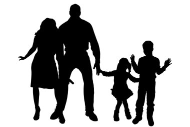 insanların siluet vektör.