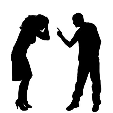 kadının Vector silhouettes.