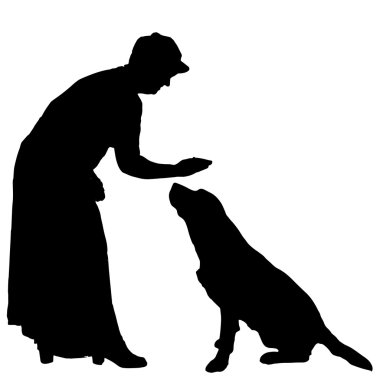 bir kadının siluet vektör.