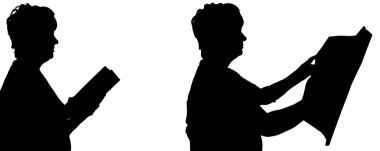 insanların siluet vektör.