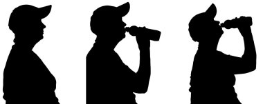 insanların siluet vektör.