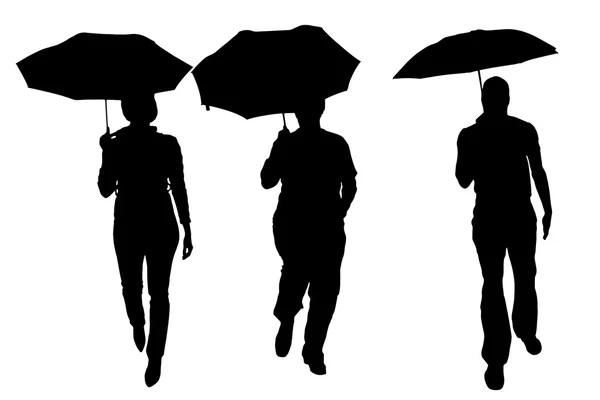 Vector silhouettes of people. — Stock Vector