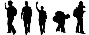 bir kadının siluet vektör.